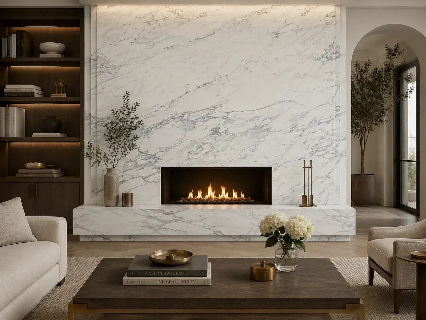 Calacatta Gold Extra Marble — Fireplace Inspiration