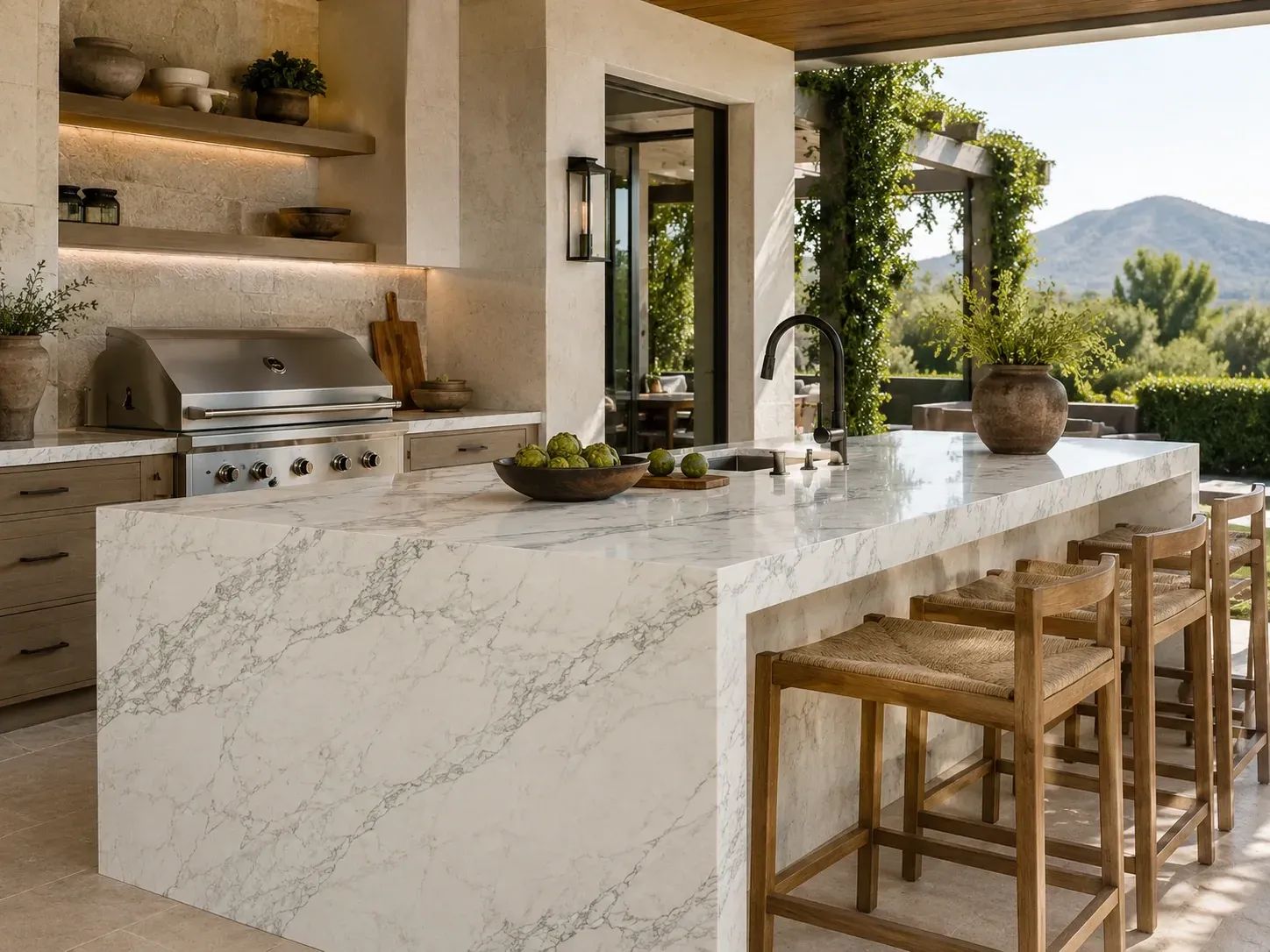 Calacatta Gold Extra Marble — Outdoor Inspiration