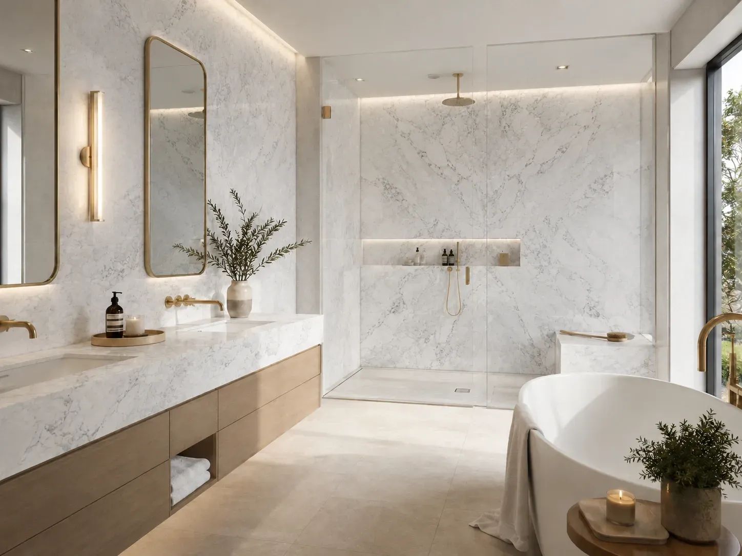 Super White Dolomite — Bathroom Inspiration