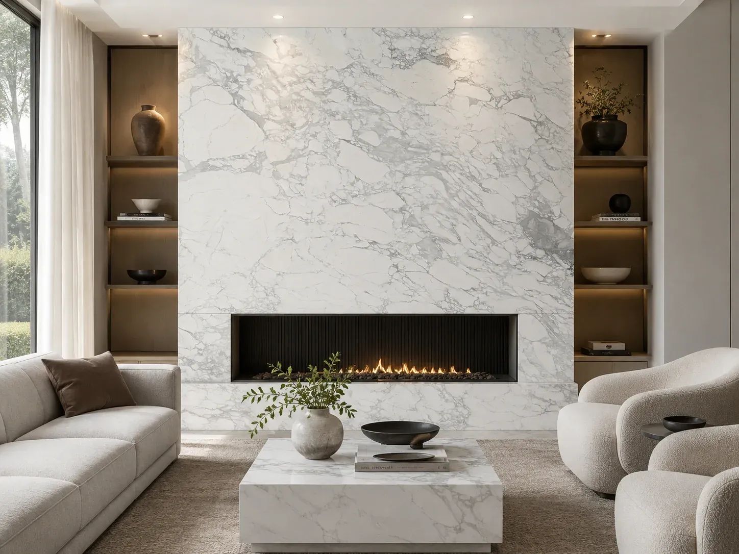 Calacatta Viola Marble — Fireplace Inspiration