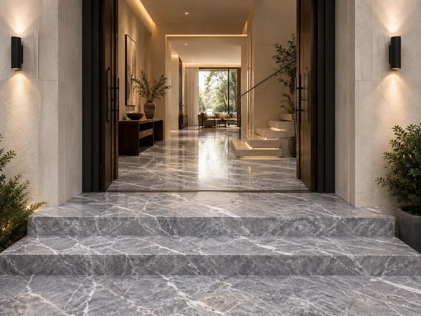 Fior Di Pesco Carnico Marble — Fireplace Inspiration