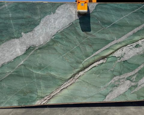 Emerald Crystallo Quartzite Slab in Van Nuys, Los Angeles