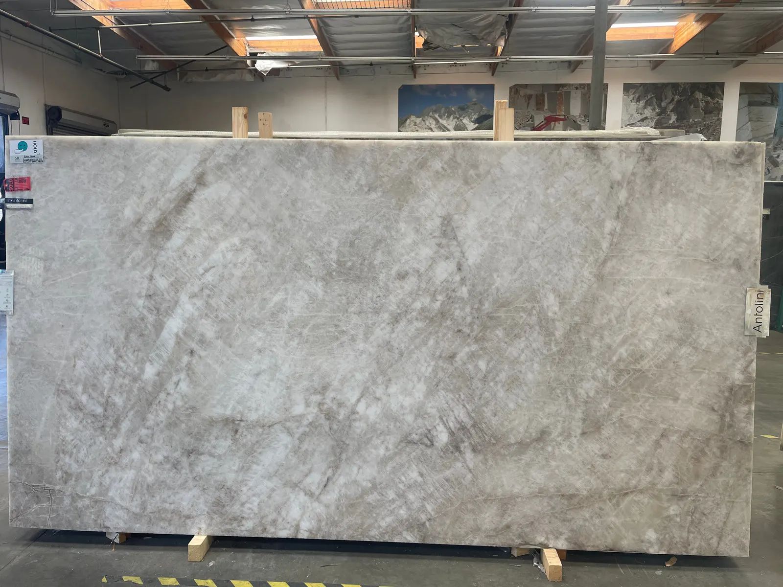 Cristallo Fume Light Extra Quartzite Slab in Sun Valley, Los Angeles