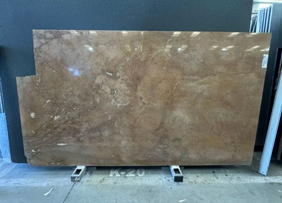 Rosa Travertino Marble Slab in North Hollywood, Los Angeles