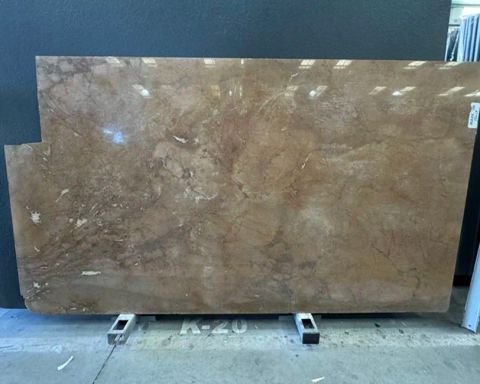 Rosa Travertino Marble Slab in North Hollywood, Los Angeles