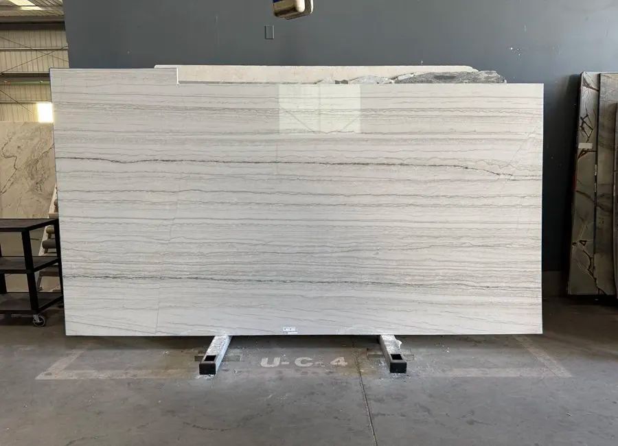 White Macaubas Extra Quartzite Slab in North Hollywood, Los Angeles
