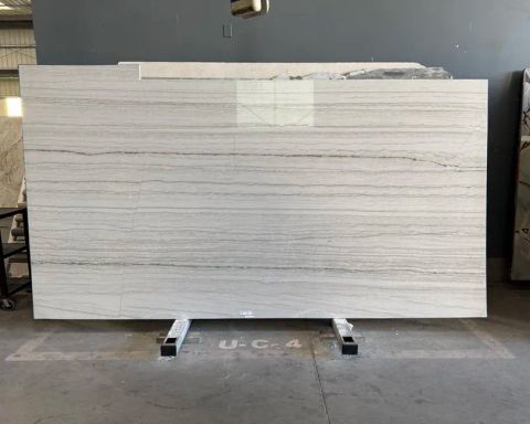 White Macaubas Extra Quartzite Slab in North Hollywood, Los Angeles