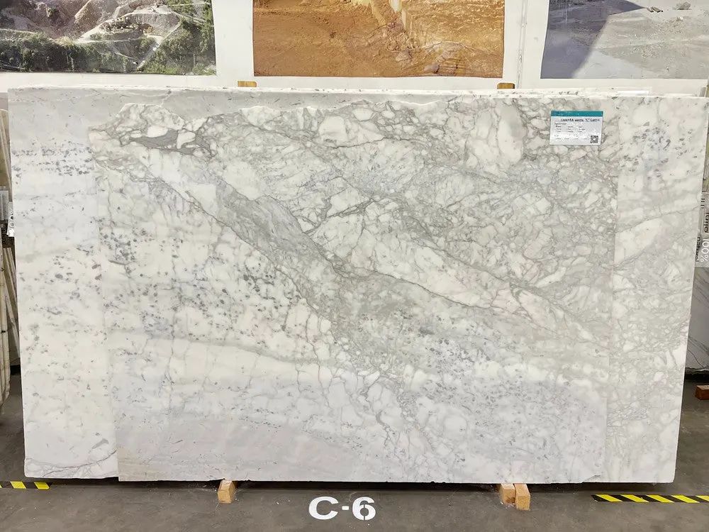 Carrara White C Classic Marble Slab Photo 2