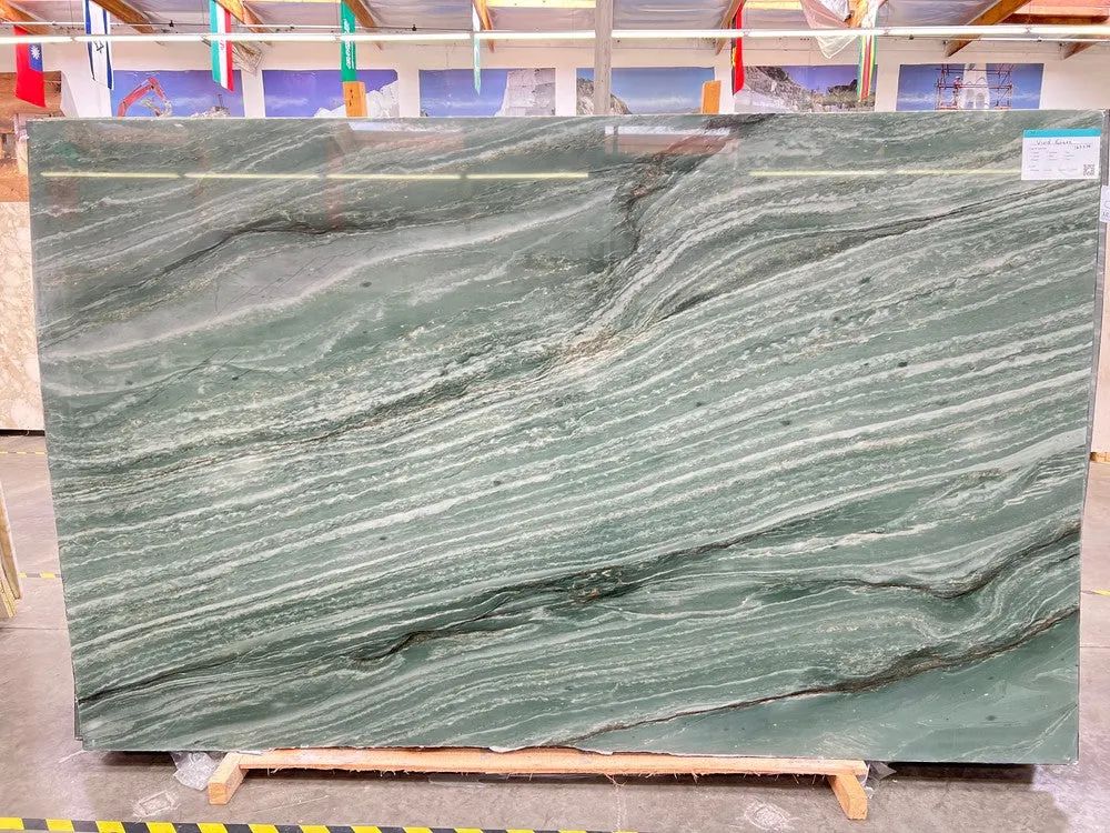 Vivid Green Quartzite Slab in Sun Valley, Los Angeles
