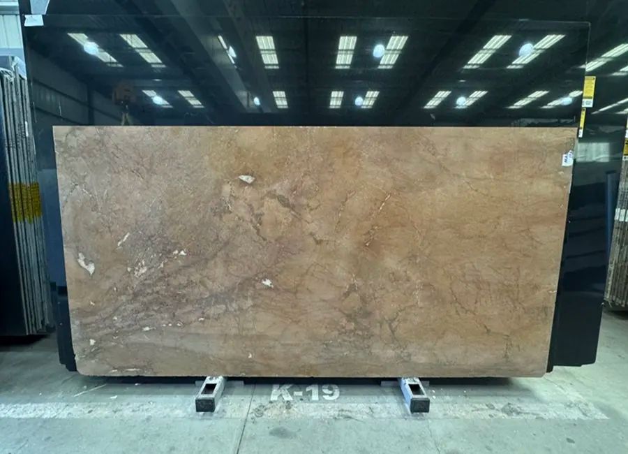 Rosa Travertino Marble Slab in North Hollywood, Los Angeles