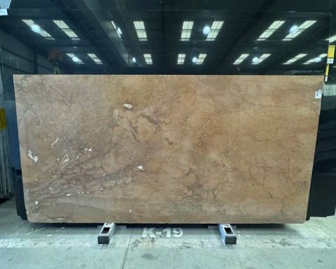 Rosa Travertino Marble Slab in North Hollywood, Los Angeles