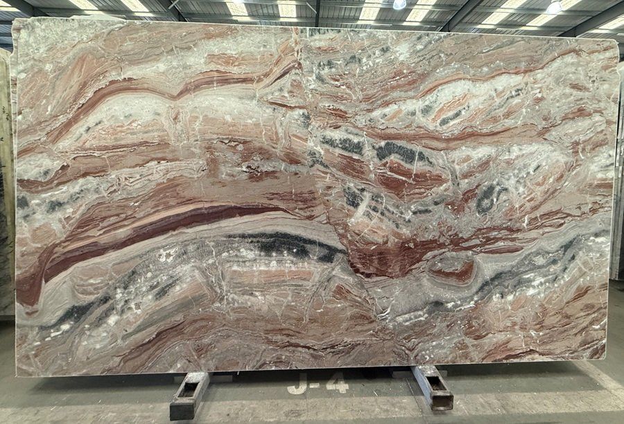 Arabescato Rosso Extra Marble Slab in North Hollywood, Los Angeles
