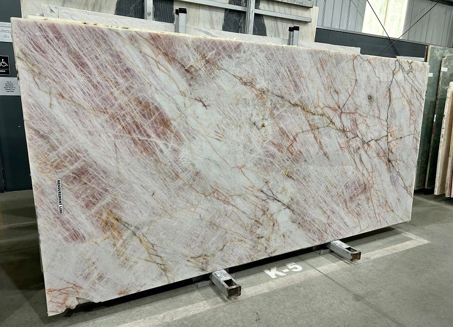 Pink Cristallo Extra Quartzite Slab in North Hollywood, Los Angeles