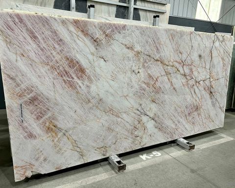 Pink Cristallo Extra Quartzite Slab in North Hollywood, Los Angeles